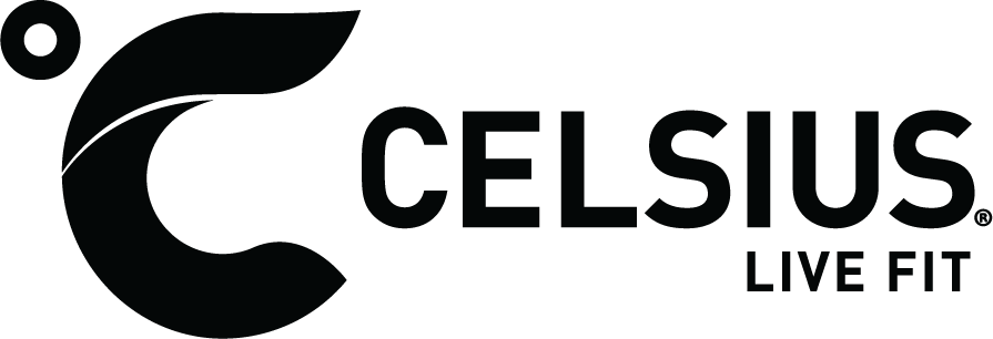 Celsius logo with the text "Celsius Live Fit" and a stylized "C" with a small circle.