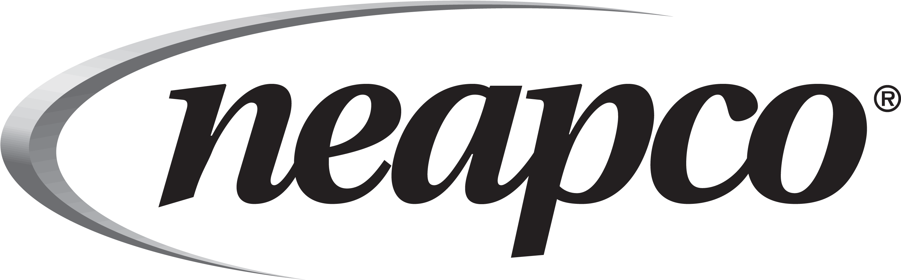 Neapco logo with black text and a silver swoosh above and below.
