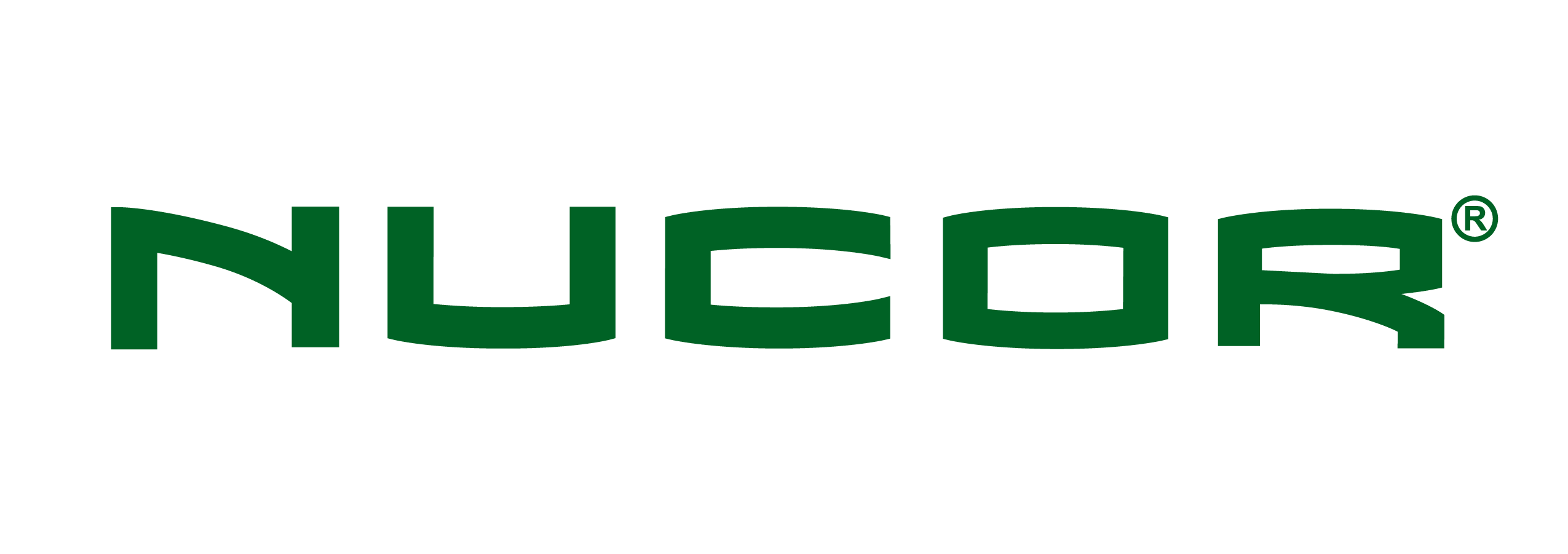 Nucor logo in bold green text.