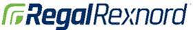 Regal Rexnord logo with blue text and a green abstract design.
