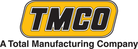 TMCO logo with bold yellow background and black text. Below reads "A Total Manufacturing Company."